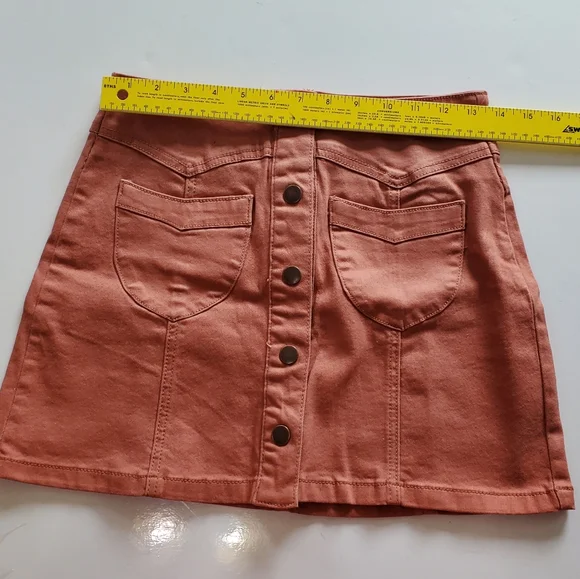 Forever 21 Skirt Button Front Burnt orange color Size 26 - Picture 2 of 5